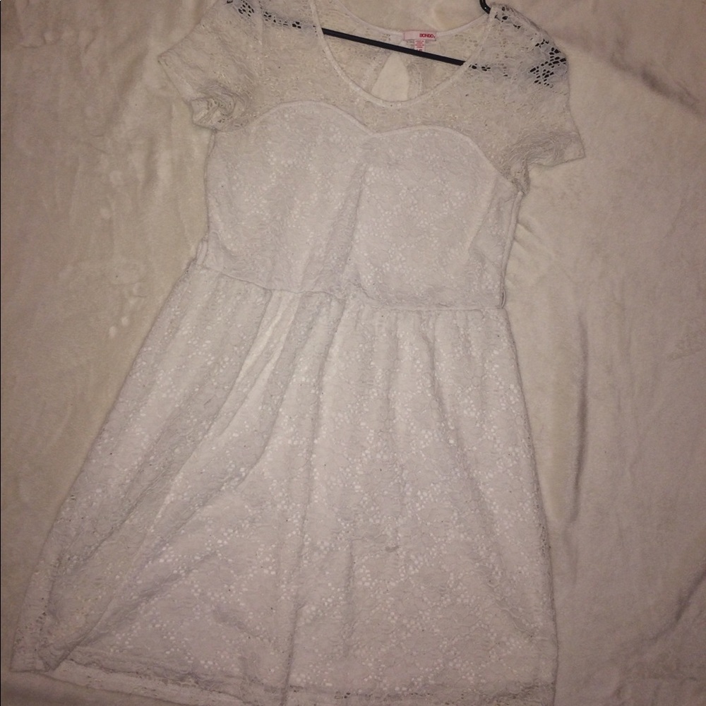 white floral print dress