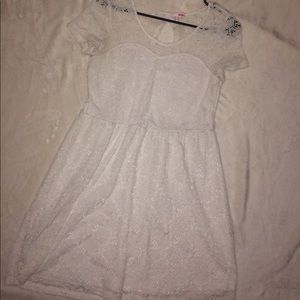 white floral print dress