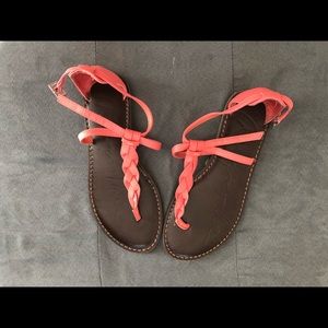 Coral sandals. Great condition