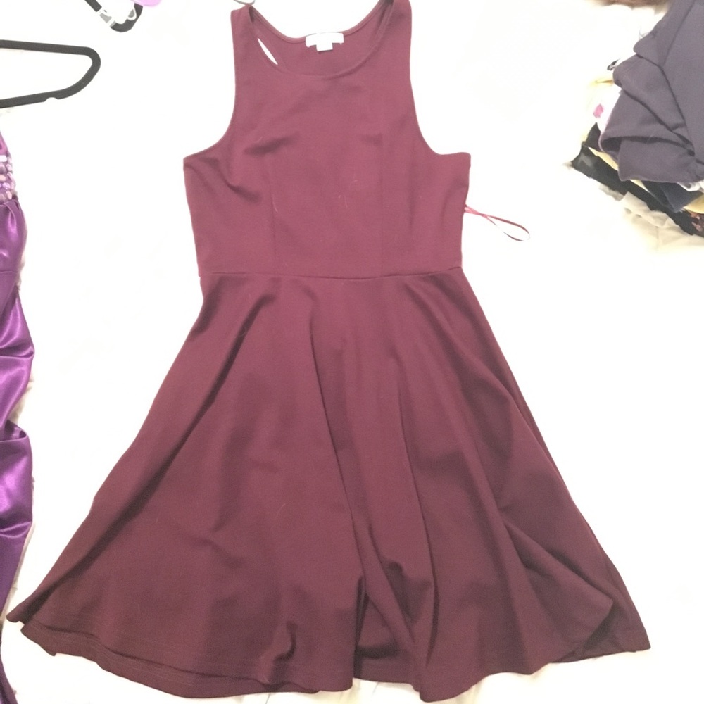 Maroon Skater Dress