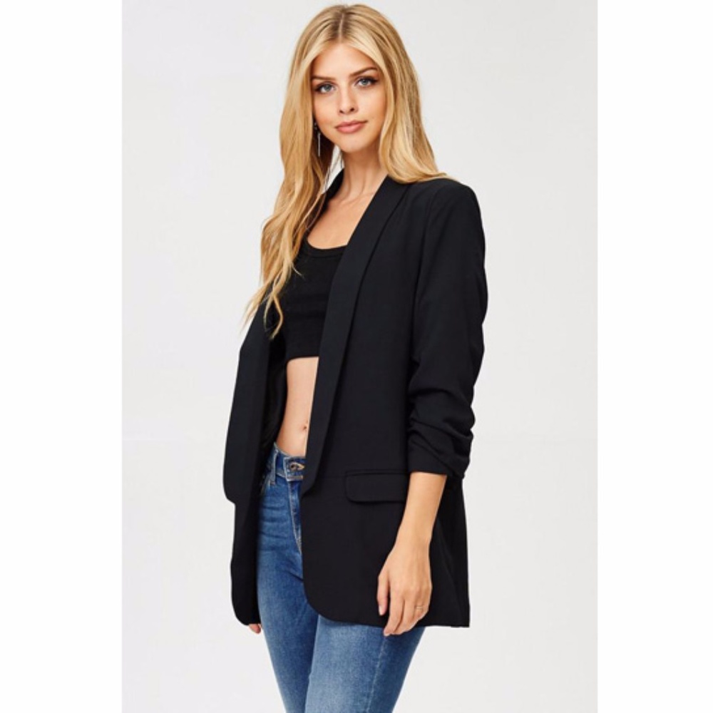 NEW Solid Boyfriend Blazer Coats Jacket