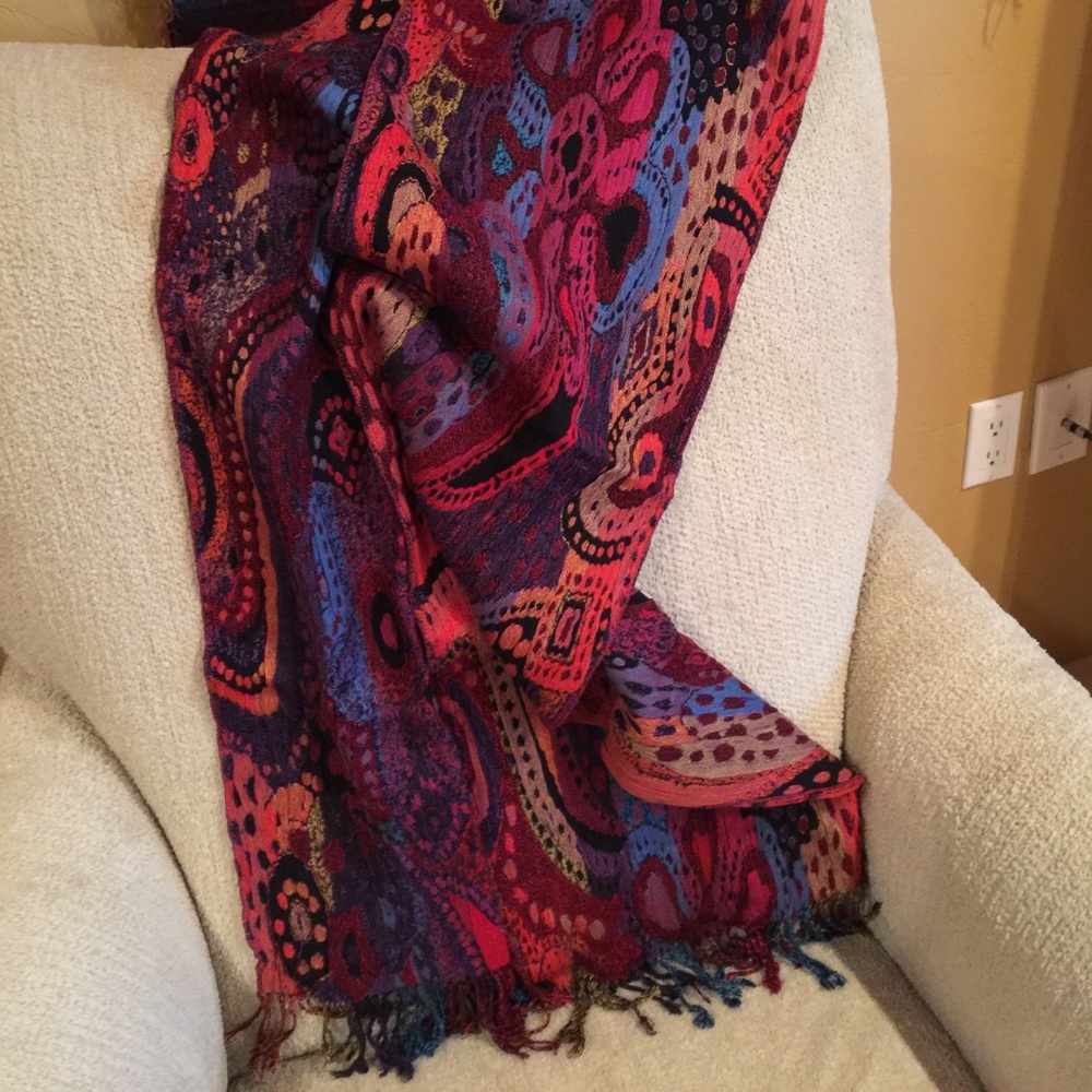 Beautiful colorful scarf with some texture