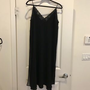 Zara Basic Collection Black Lace Slip Dress