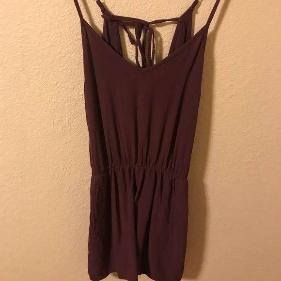 maroon american eagle don’t ask why romper - Picture 1 of 2