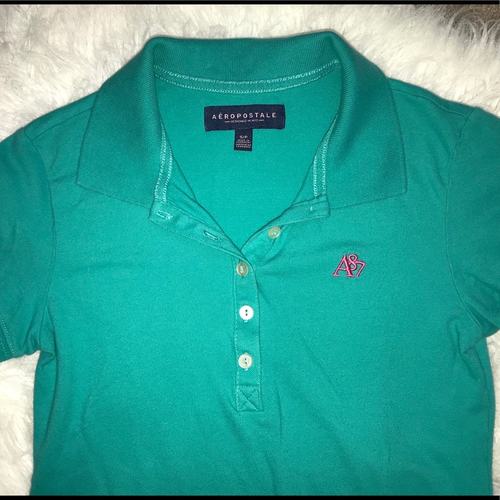 Aéropostale Teal Polo Shirt