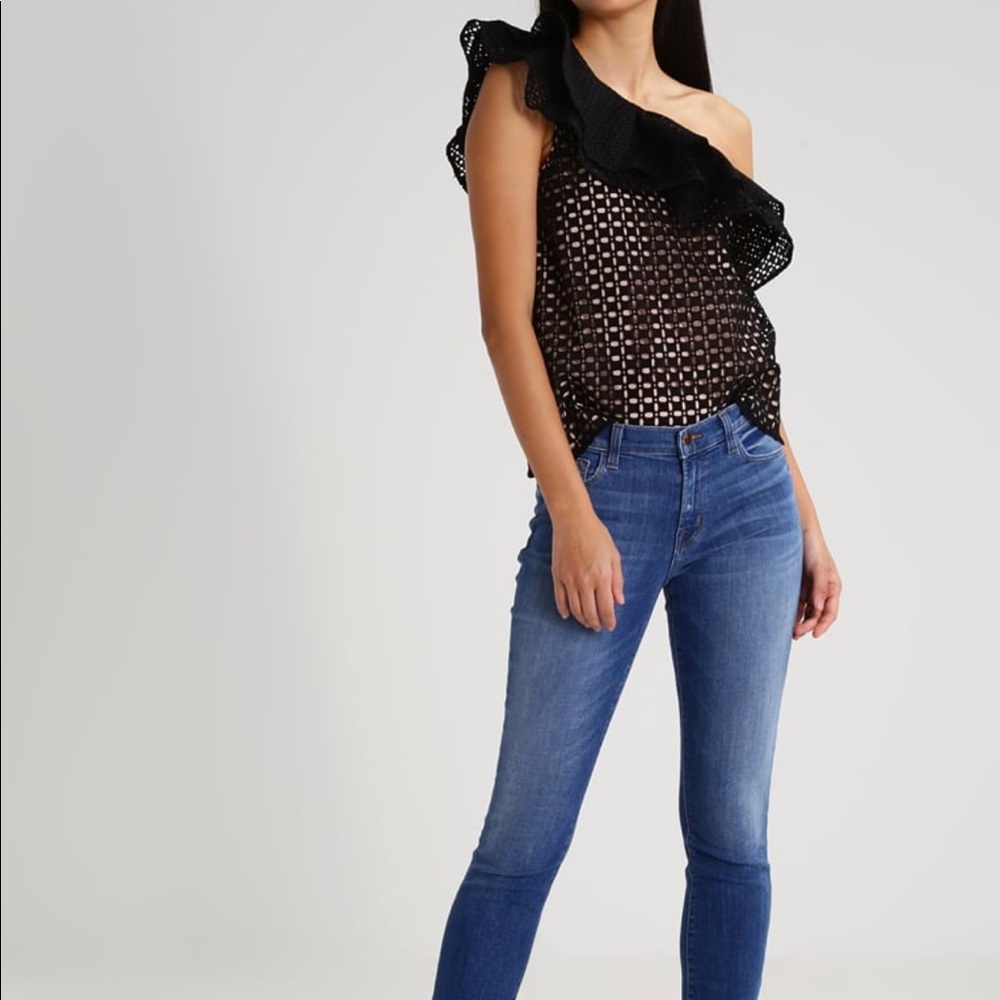 5. J Crew One Shoulder Top - Picture 2 of 7