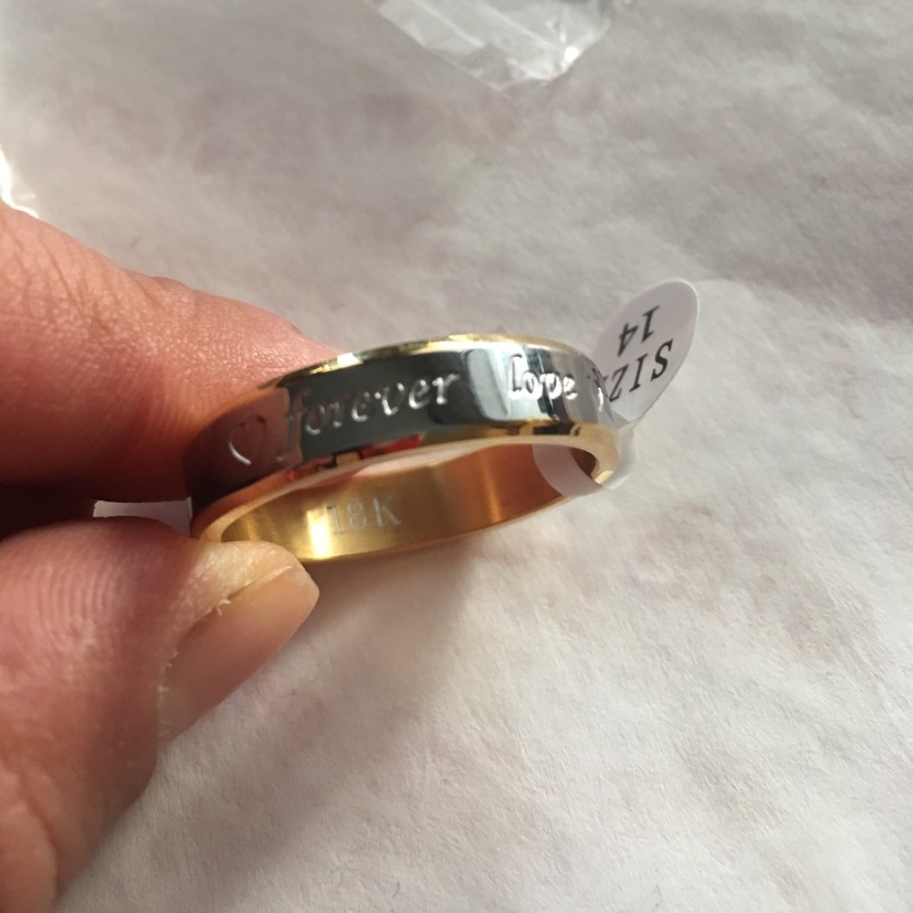18K gold plated forever love rings - Picture 4 of 8