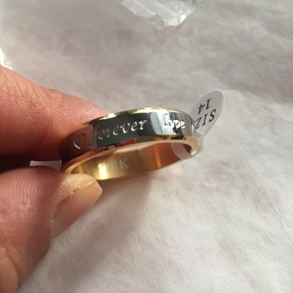 18K gold plated forever love rings - Picture 4 of 8