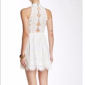 Free People Verushka Mini Dress Lace White Size 8