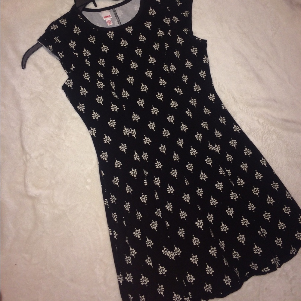 black and white dress