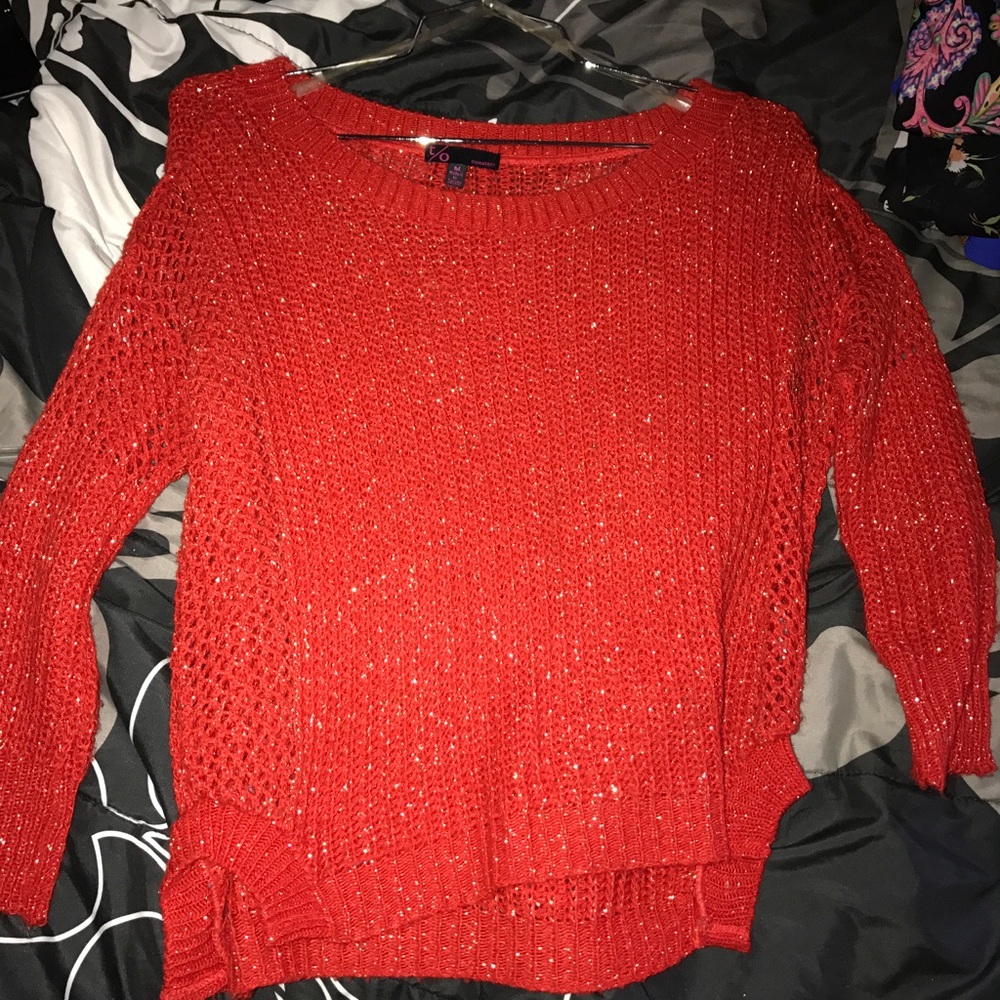 Red and gold sweater
