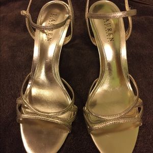 Ralph Lauren Gold Heels
