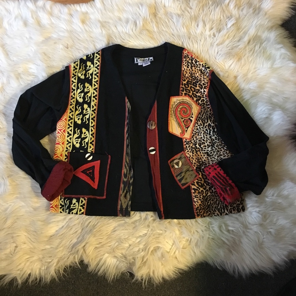 Vintage Patchwork Sweater - image 1