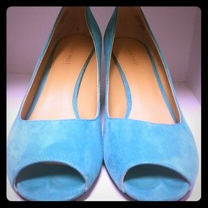 Nine west turquoise suede heels