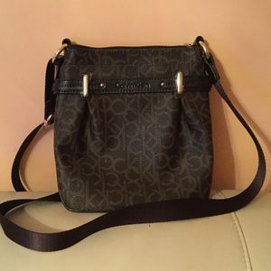Calvin Klein new cross body Brown logo bag