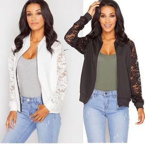 Black Jacket with Lacey Sleeves