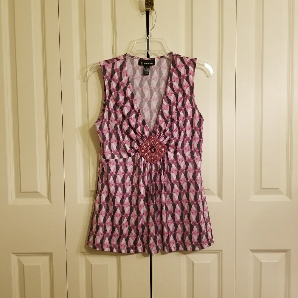 INC International Concepts Sleeveless Blouse Sz M