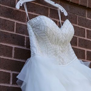 Wedding dress, veil, crinoline