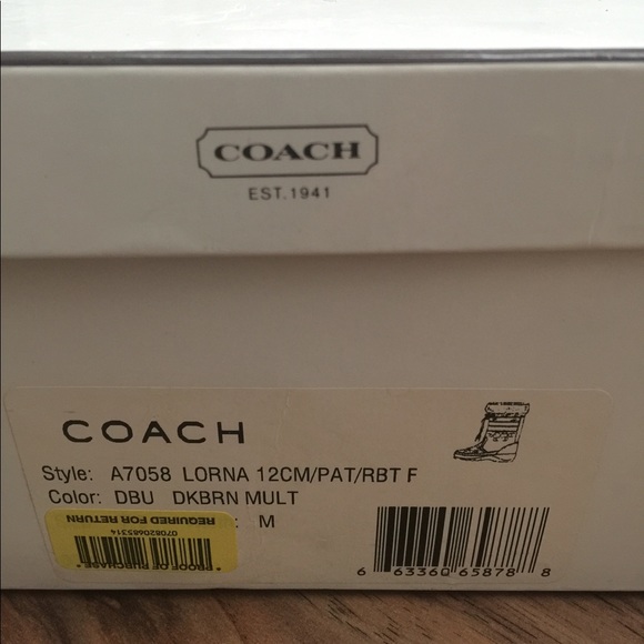 Coach Winter Boot with Snake print and Rabbit fur - Picture 2 of 2