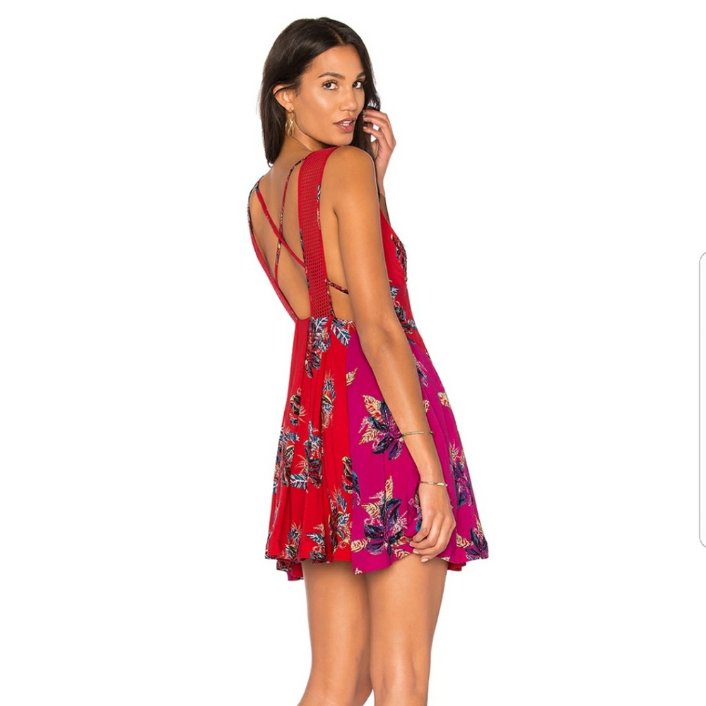 Free People Red Floral Dress