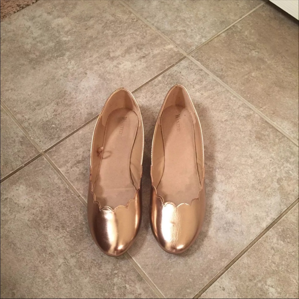 Rose gold flats
