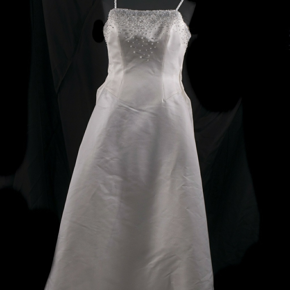White bridal gown