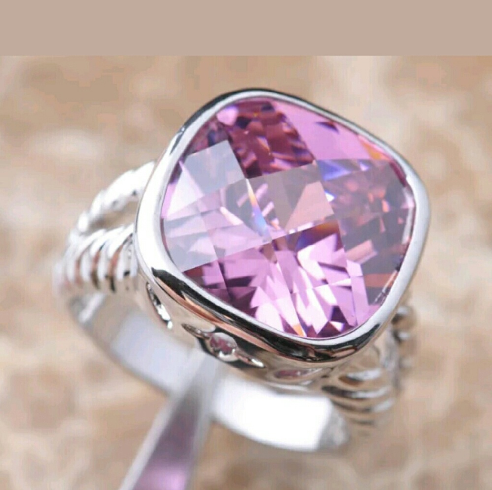 New Pink Topaz Ring sz.9