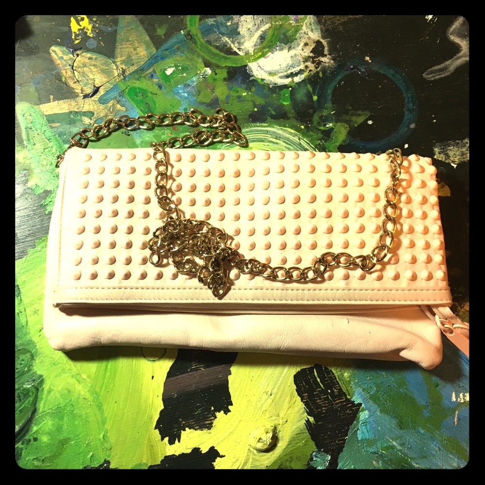 Pink punk clutch