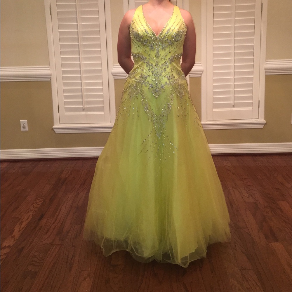 Prom or beauty pageant dress with beading