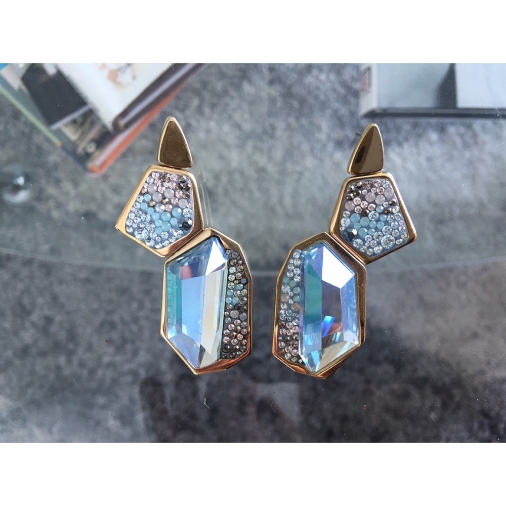 Swarovski Blue Chandelier Earrings