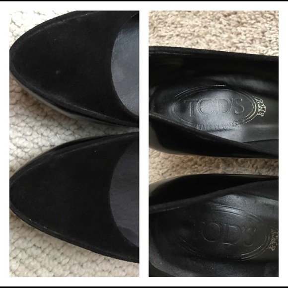 Tod’s Black Suede Top Platform Pumps - Picture 7 of 8