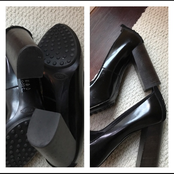 Tod’s Black Suede Top Platform Pumps - Picture 8 of 8
