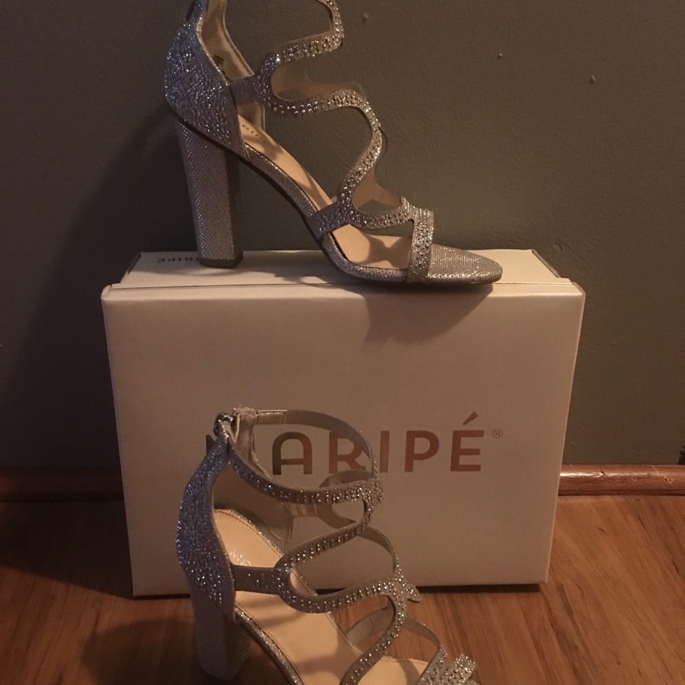 Gold and Silver sparkly heels