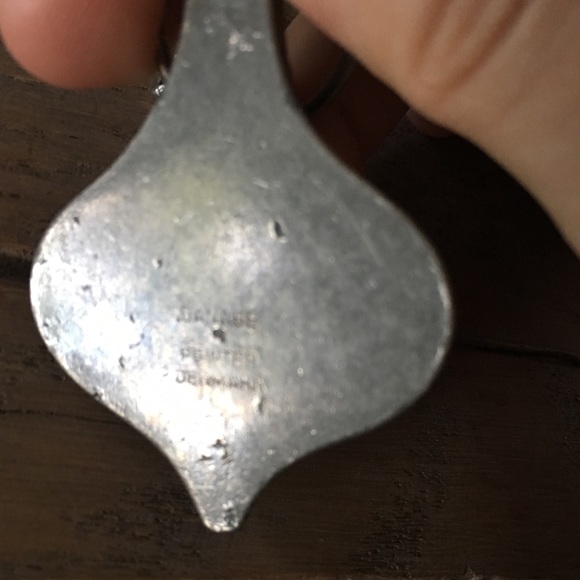 Vintage Pewter Pendant and Chain Denmark Mid Century Modern - Picture 4 of 6