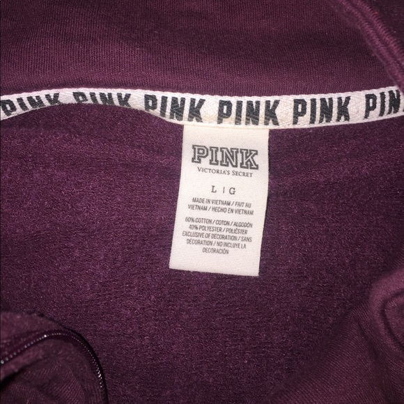 Victoria Secret Pink Half-Zip Sweatshirt - Picture 2 of 8