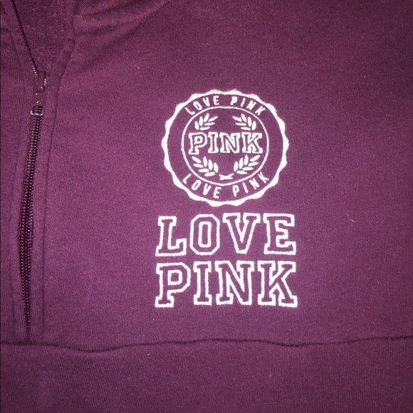 Victoria Secret Pink Half-Zip Sweatshirt - Picture 3 of 8