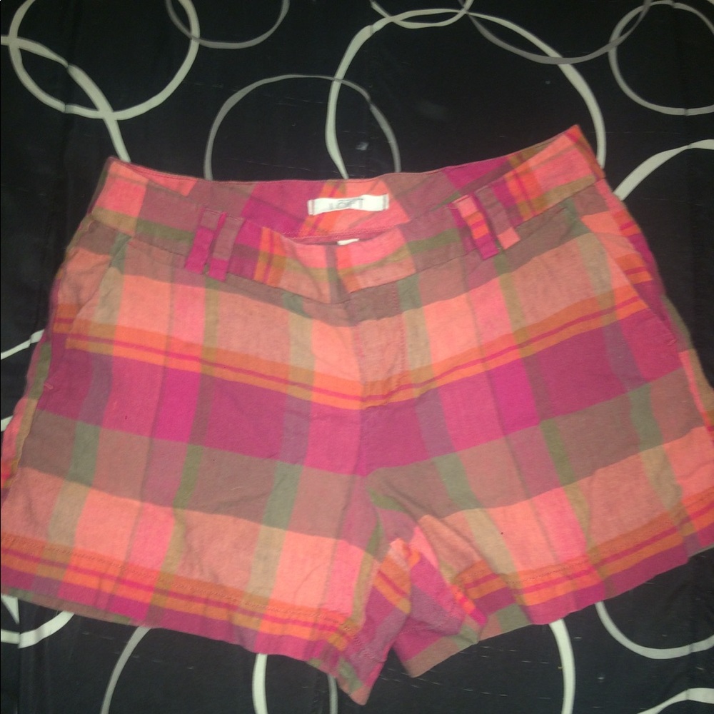 Loft plaid shorts