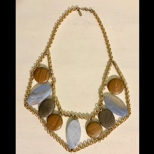 Sylvia Benson Gold Necklace with detailed stones