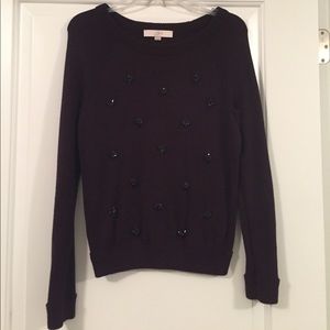 *sold on merc* Loft Jeweled Sweater