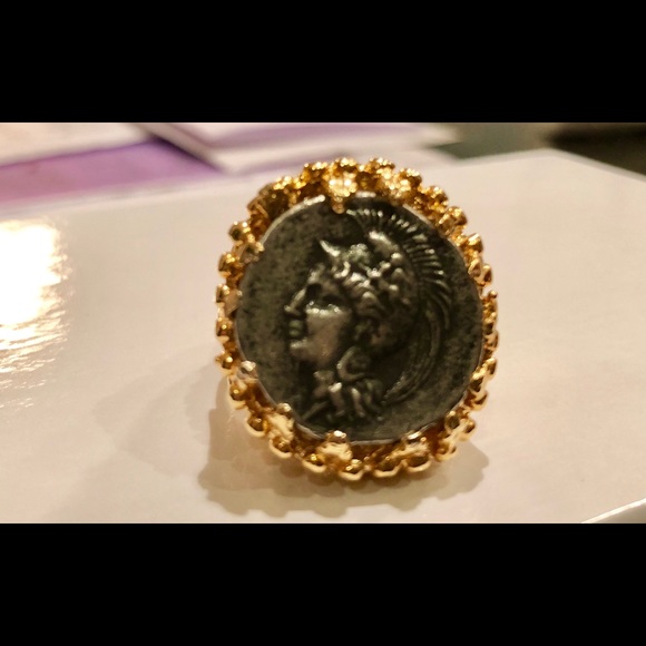 Back in Stock! Turkish coin statement ring - Picture 2 of 4
