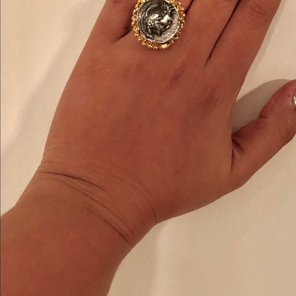 Back in Stock! Turkish coin statement ring - Picture 4 of 4