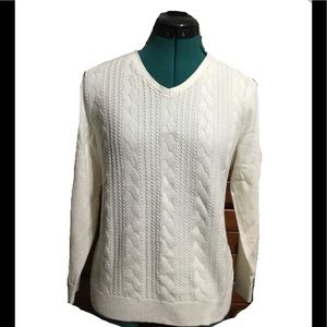 TALIBOT 100% cotton cable knit sweater