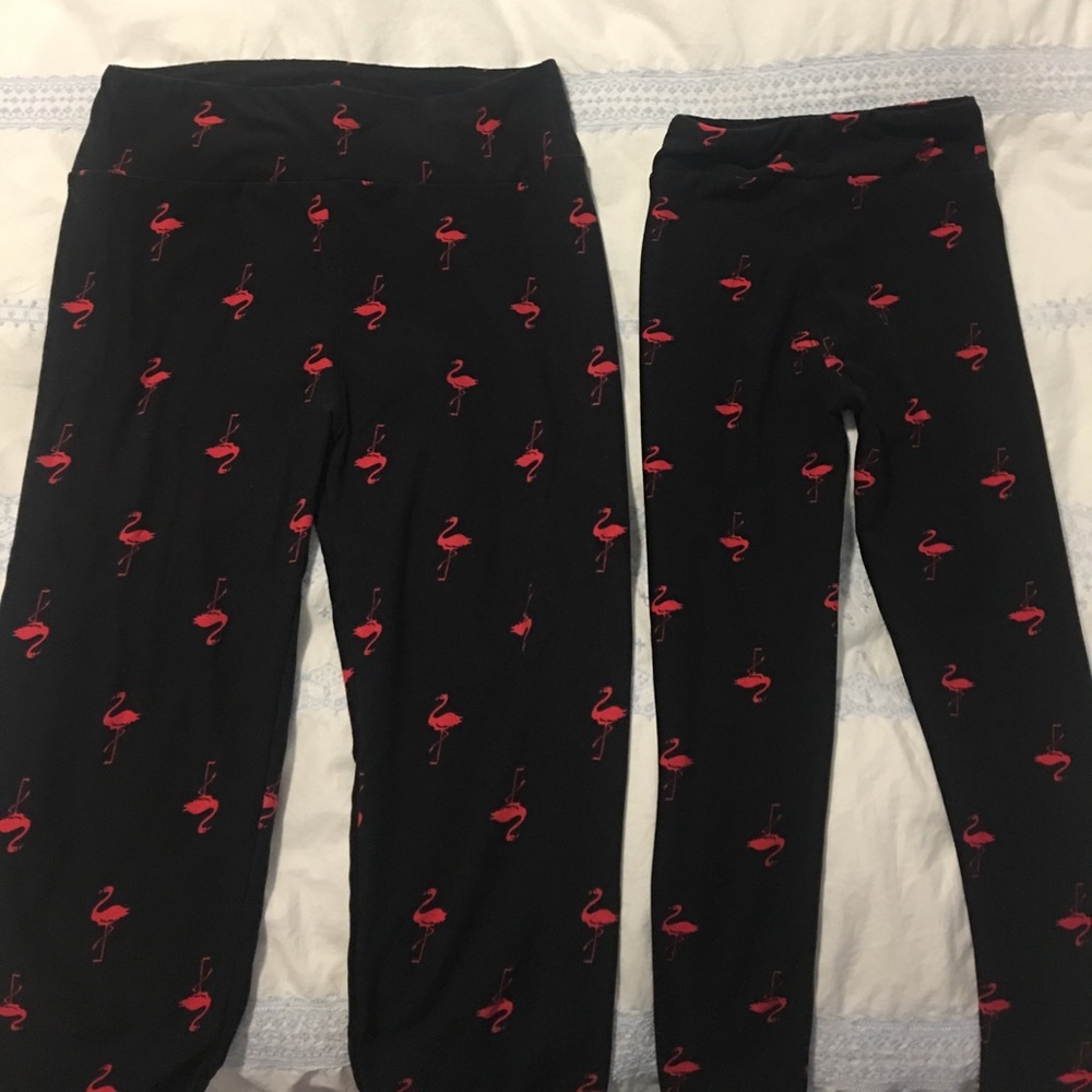 Lularoe Mommy & me Flamingo Leggings
