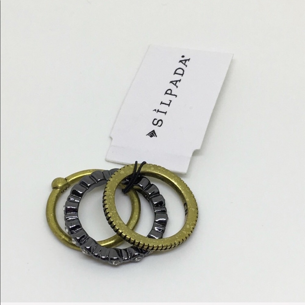 Sold out - Silpada “Destination” Stacked Ring Trio - Picture 2 of 4