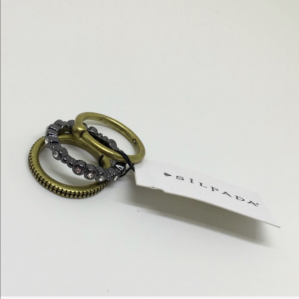 Sold out - Silpada “Destination” Stacked Ring Trio - Picture 4 of 4