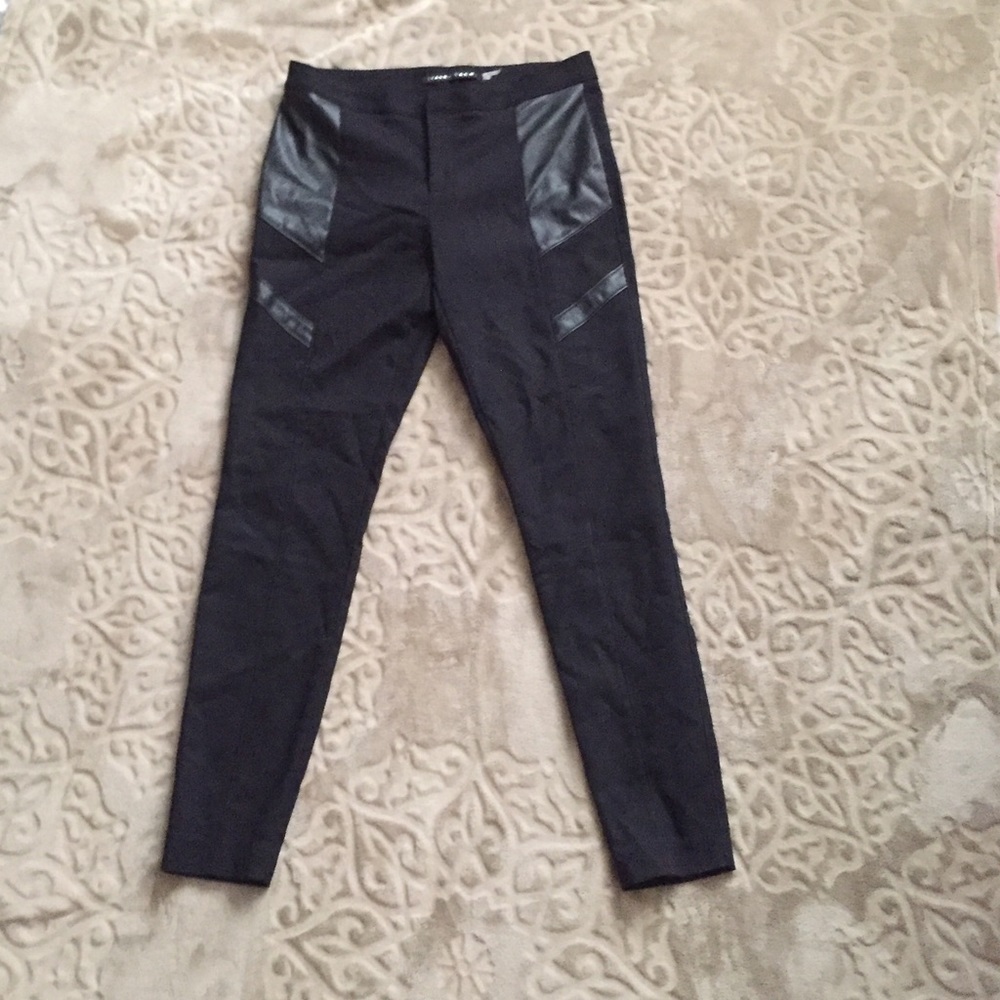 NWOT Ivanka Trump Black Pants With Faux Leather