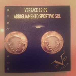 Versace rose gold earrings