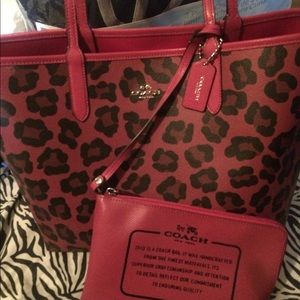 Coach reversible city tote