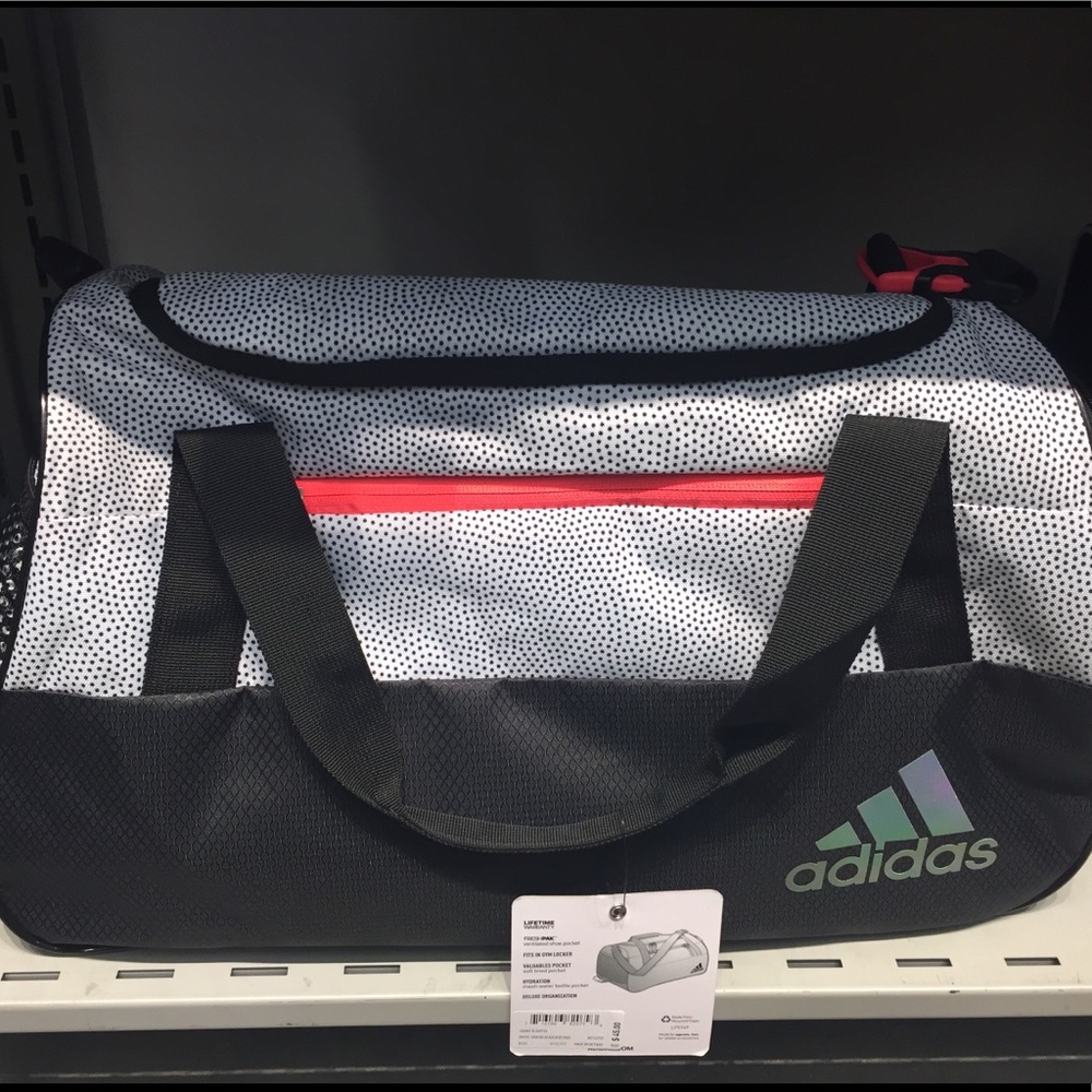 Adidas Duffle Bag BNWT white grip/Black/ lucid red
