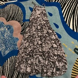 Floral halter hi low dress